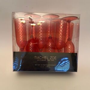 Rachel Zoe set of 12 acrylic Red Party Drinkware